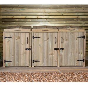 Garden Village Paythorne Dustbin Store Triple Garden Village Paythorne Dustbin Store Triple