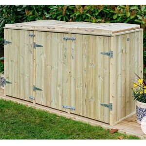 Garden Village Shireburn 2 Wheelie Bin & 2 Recycle Box Store Garden Village Shireburn 2 Wheelie Bin & 2 Recycle Box Store