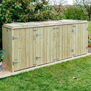 Garden Village Shireburn 2 Wheelie Bin & 4 Recycle Box Store Garden Village Shireburn 2 Wheelie Bin & 4 Recycle Box Store