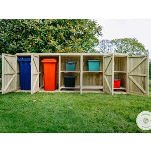 Garden Village Shireburn 2 Wheelie Bin & 6 Recycle Box Store Garden Village Shireburn 2 Wheelie Bin & 6 Recycle Box Store