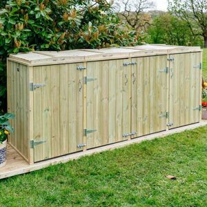 Garden Village Shireburn 3 Wheelie Bin & 2 Recycle Box Store Garden Village Shireburn 3 Wheelie Bin & 2 Recycle Box Store