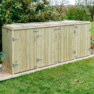 Garden Village Shireburn Quad Wheelie Bin Store Size: For 240L/140L/14 Garden Village Shireburn Quad Wheelie Bin Store Size: For 240L/140L/14