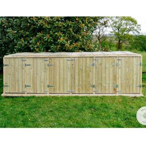 Garden Village Shireburn Sextet Wheelie Bin Store Size: For 240L/140L/ Garden Village Shireburn Sextet Wheelie Bin Store Size: For 240L/140L/