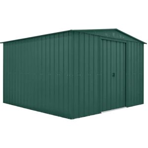 Globel Lotus Metal Apex Shed 10X10 Colour: Green Globel Lotus Metal Apex Shed 10X10 Colour: Green