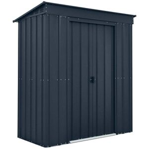 Globel Lotus Metal Pent Shed 6X3 Colour: Grey Globel Lotus Metal Pent Shed 6X3 Colour: Grey