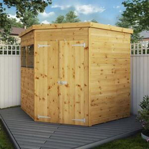 Mercia 7ft x 7ft Wooden Corner Shed - Durable, UK-Made Garden Storage Mercia 7ft x 7ft Wooden Corner Shed - Durable, UK-Made Garden Storage