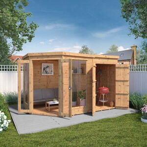 Mercia 11x7ft Corner Summerhouse with Side Shed - Garden Retreat Mercia 11x7ft Corner Summerhouse with Side Shed - Garden Retreat