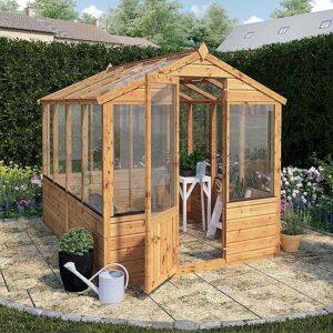 Mercia 8x6ft Wooden Greenhouse - Traditional, Durable, UK-made Mercia 8x6ft Wooden Greenhouse - Traditional, Durable, UK-made