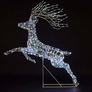 Noma 1.5M Iridescent Richmond Leaping Stag With Branch Antlers Noma 1.5M Iridescent Richmond Leaping Stag With Branch Antlers