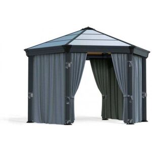 Palram-Canopia Roma / Monaco Gazebo Grey Curtain Set Palram-Canopia Roma / Monaco Gazebo Grey Curtain Set