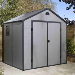 Rowlinson Airevale Light Grey Double Door Apex Shed 8X6 Rowlinson Airevale Light Grey Double Door Apex Shed 8X6