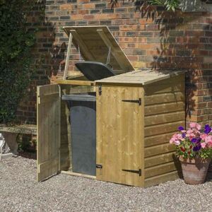 Rowlinson Pent Double Bin Store With Solid Back Rowlinson Pent Double Bin Store With Solid Back