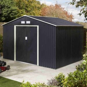 Rowlinson Trentvale Dark Grey Apex Shed 10X8 Rowlinson Trentvale Dark Grey Apex Shed 10X8