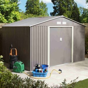 Rowlinson Trentvale Light Grey Apex Shed 10X8 Rowlinson Trentvale Light Grey Apex Shed 10X8