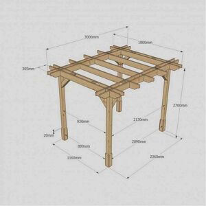 Rutland County Double Premium Pergola 1.8m x 3m Size: L 1.8m x 3m Rutland County Double Premium Pergola 1.8m x 3m Size: L 1.8m x 3m