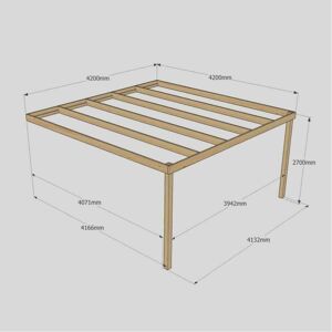 Rutland County Wall Mounted Box Pergola 4.2m x 4.2m Size: L 4.2m x 4.2 Rutland County Wall Mounted Box Pergola 4.2m x 4.2m Size: L 4.2m x 4.2