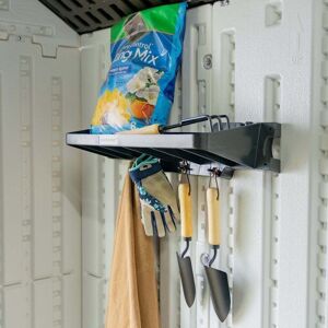 Suncast Extra Deep Shelving With Hooks Set - Pack of 2 Suncast Extra Deep Shelving With Hooks Set - Pack of 2