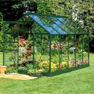 Halls Greenhouse Popular 106 - Green, Polycarbonate, Classic - Greenhouse Halls Greenhouse Popular 106 - Green, Polycarbonate, Classic - Greenhouse