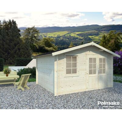 Palmako Garden House Klara - 3.9x3.3m, No Floor, Natural Finish - Garden House Palmako Garden House Klara - 3.9x3.3m, No Floor, Natural Finish - Garden House