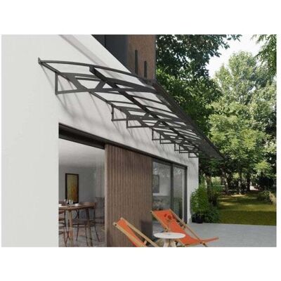 Palram - Canopia Amsterdam Door Canopy - Grey - UV-Resistant Acrylic Palram - Canopia Amsterdam Door Canopy - Grey - UV-Resistant Acrylic