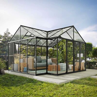 Palram-Canopia Victory Grand Garden Chalet Black 13X15 Palram-Canopia Victory Grand Garden Chalet Black 13X15
