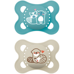 MAM Original Soothers - 0-6 Months - 2 Pack - Baby Accessories for Newborn - Blue/Cream MAM Original Soothers - 0-6 Months - 2 Pack - Baby Accessories for Newborn - Blue/Cream