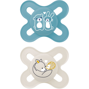 MAM Start Blue & White Animal Design 0-2m Pacifier â 2 pcs MAM Start Blue & White Animal Design 0-2m Pacifier â 2 pcs
