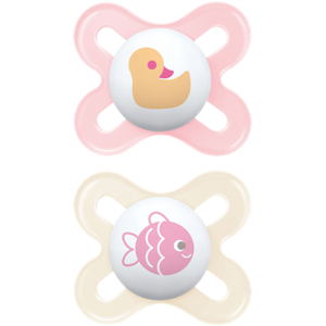 MAM Original Start Soother - Pink - 0-2 Months - Set of 2 MAM Original Start Soother - Pink - 0-2 Months - Set of 2