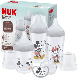 NUK Perfect Match Disney Mickey Baby Bottle Starter Set With Pacifier NUK Perfect Match Disney Mickey Baby Bottle Starter Set With Pacifier