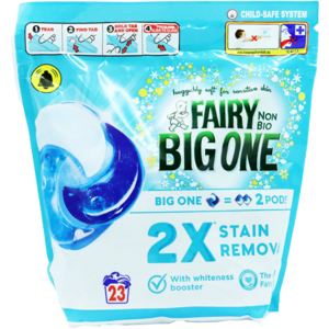 Fairy Non Bio The Big One Sensitive Skin Laundry Pods â 23 pcs Fairy Non Bio The Big One Sensitive Skin Laundry Pods â 23 pcs