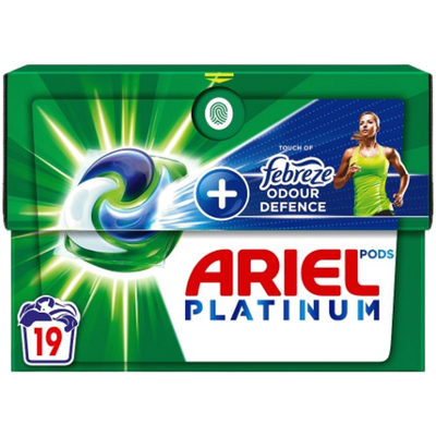 Ariel Platinum + Febreze Odour Defence Laundry Pods - 19 pcs Ariel Platinum + Febreze Odour Defence Laundry Pods - 19 pcs