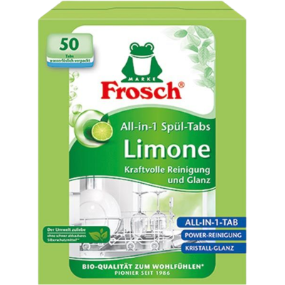 Frosch Lemon All-In-1 Dishwasher Tablets - 50 pcs Frosch Lemon All-In-1 Dishwasher Tablets - 50 pcs