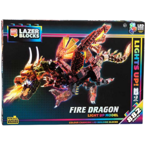 Block Tech Lazer Blocks Fire Dragon Light-Up Building Set â 882 Pcs Block Tech Lazer Blocks Fire Dragon Light-Up Building Set â 882 Pcs