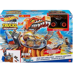 Hot Wheels Monster Trucks Arena Smashers Tiger Shark Challenge Set Hot Wheels Monster Trucks Arena Smashers Tiger Shark Challenge Set