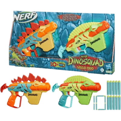 Hasbro Nerf Dino Squad Stego Duo Pack Dart Blasters Hasbro Nerf Dino Squad Stego Duo Pack Dart Blasters