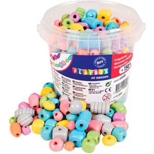 Playbox Wooden Beads - 150 Pastel Colors - Age 3+ Playbox Wooden Beads - 150 Pastel Colors - Age 3+
