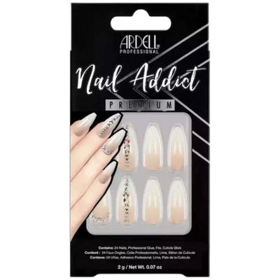 Ardell Nail Addict Nude Light Crystal Artificial Nails - 24 pcs Ardell Nail Addict Nude Light Crystal Artificial Nails - 24 pcs