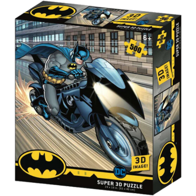 DC Batman Batcycle 500pcs Puzzles - 3D Effect DC Batman Batcycle 500pcs Puzzles - 3D Effect