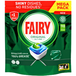 Fairy All-In-1 Dishwasher Tablets - 110 Tablets - Original - Effective Even On Dried Fairy All-In-1 Dishwasher Tablets - 110 Tablets - Original - Effective Even On Dried