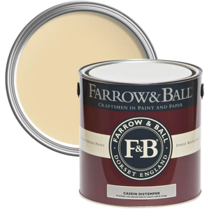 Farrow & Ball Casein Distemper 2.5L, Templa White No. G4, Casein Distemper Paint Farrow & Ball Casein Distemper 2.5L, Templa White No. G4, Casein Distemper Paint