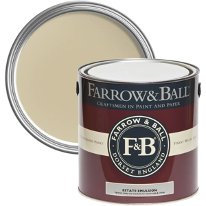 Farrow & Ball Estate Emulsion 2.5L, Light Stone No. 9, Luxurious Chalky Matt Farrow & Ball Estate Emulsion 2.5L, Light Stone No. 9, Luxurious Chalky Matt