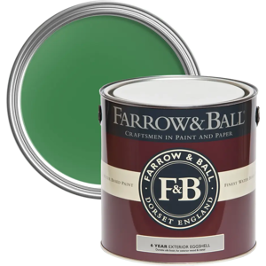 Farrow & Ball Exterior Eggshell, Danish Lawn No. 9817, Exterior Eggshell Paint with 6 Year Protection Farrow & Ball Exterior Eggshell, Danish Lawn No. 9817, Exterior Eggshell Paint with 6 Year Protection
