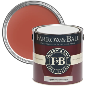 Farrow & Ball Exterior Eggshell, Harissa No. 9916, Exterior Eggshell Paint with 6 Year Protection Farrow & Ball Exterior Eggshell, Harissa No. 9916, Exterior Eggshell Paint with 6 Year Protection