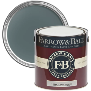 Farrow & Ball Exterior Eggshell, Inchyra Blue No. 289, Exterior Eggshell Paint with 6 Year Protection Farrow & Ball Exterior Eggshell, Inchyra Blue No. 289, Exterior Eggshell Paint with 6 Year Protection