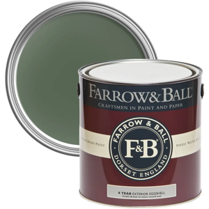 Farrow & Ball Exterior Eggshell, Minster Green No. 224, Exterior Eggshell Paint with 6 Year Protection Farrow & Ball Exterior Eggshell, Minster Green No. 224, Exterior Eggshell Paint with 6 Year Protection