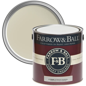 Farrow & Ball Exterior Eggshell, Skimmed milk White No. W7, Exterior Eggshell Paint with 6 Year Protection Farrow & Ball Exterior Eggshell, Skimmed milk White No. W7, Exterior Eggshell Paint with 6 Year Protection