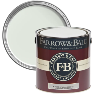 Farrow & Ball Exterior Eggshell, Pavilion Blue No. 252, Exterior Eggshell Paint with 6 Year Protection Farrow & Ball Exterior Eggshell, Pavilion Blue No. 252, Exterior Eggshell Paint with 6 Year Protection