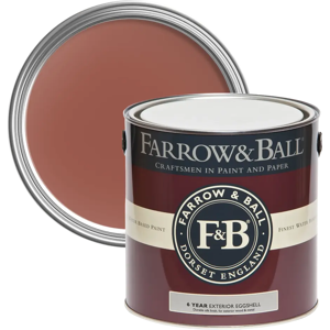 Farrow & Ball Exterior Eggshell 2.5L, Singed Red No. G15, Exterior Eggshell Paint with 6 Year Protection Farrow & Ball Exterior Eggshell 2.5L, Singed Red No. G15, Exterior Eggshell Paint with 6 Year Protection