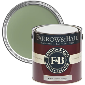 Farrow & Ball Exterior Eggshell 2.5L, Sutcliffe Green No. 78, Exterior Eggshell Paint with 6 Year Protection Farrow & Ball Exterior Eggshell 2.5L, Sutcliffe Green No. 78, Exterior Eggshell Paint with 6 Year Protection