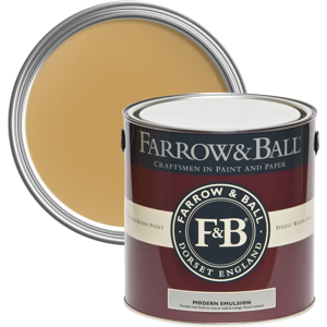 Farrow & Ball Modern Emulsion, India Yellow No. 66, Durable Washable Paint Farrow & Ball Modern Emulsion, India Yellow No. 66, Durable Washable Paint